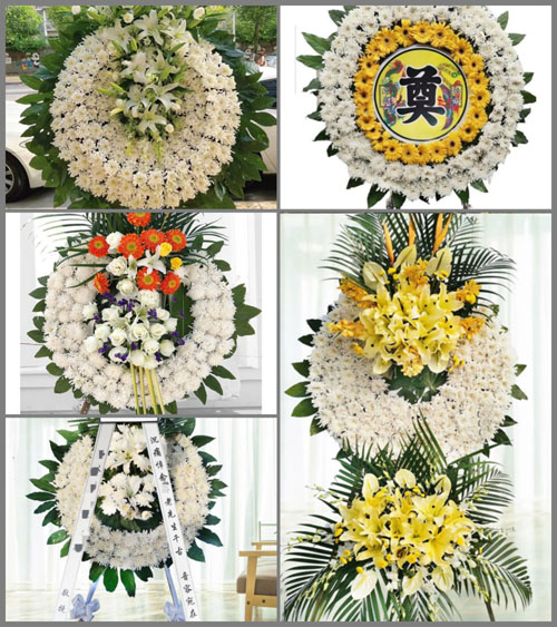 山西长治平顺县青羊镇郭和村的村花圈速递
